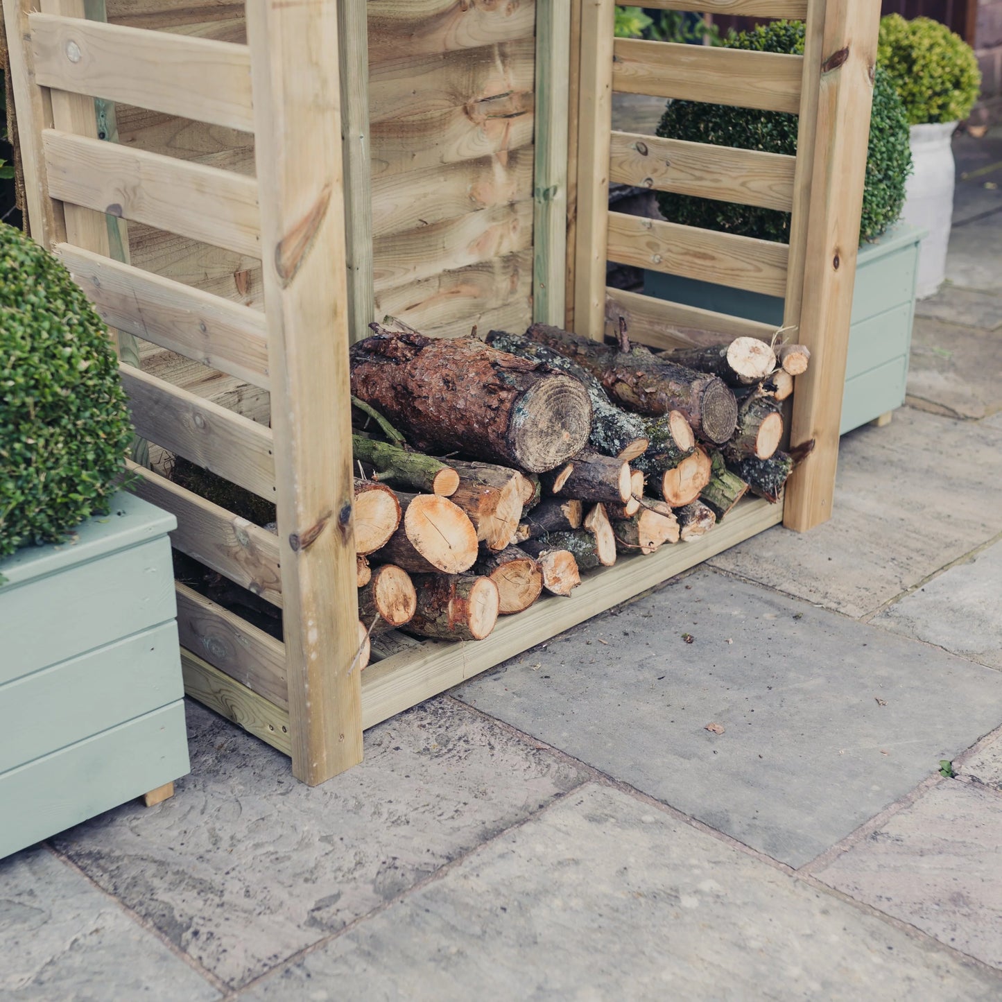 Slatted Log Store 6ft x 4ft