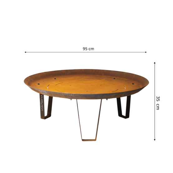 GrillSymbol Corten Steel Fire Pit Elegante XL - 95 cm