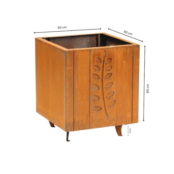 GrillSymbol Corten Steel Planter Fat Ballerina XL, 58x58x67cm