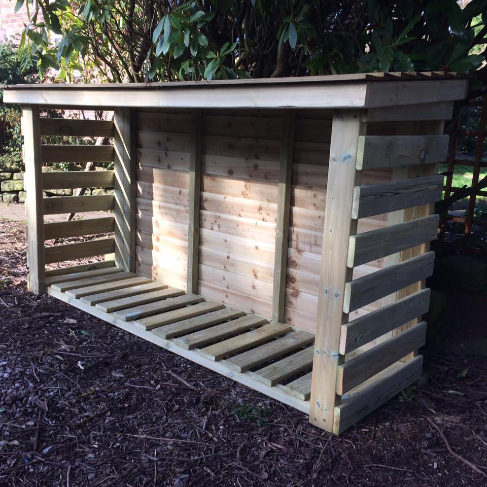 Slatted Log Store 4ft x 6ft