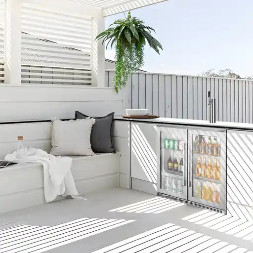Double Glass Door Outdoor Cooler