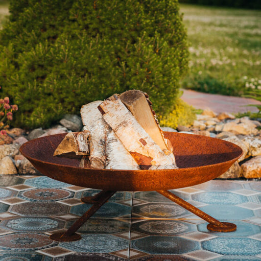 GrillSymbol Corten Steel Fire Pit Alta - 67 cm