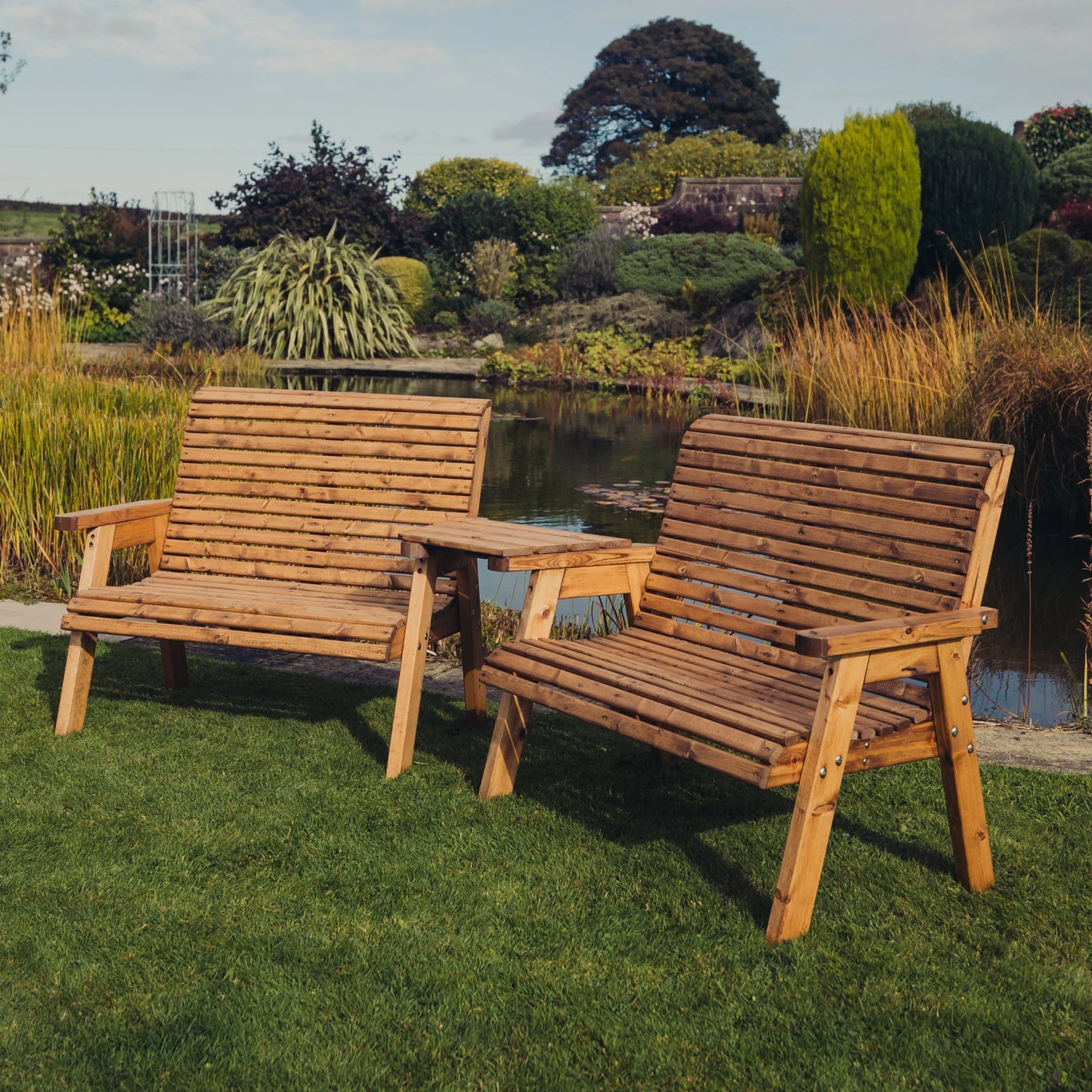 Valley 4 Seat Set 2 X 2 Seat Benches Angled