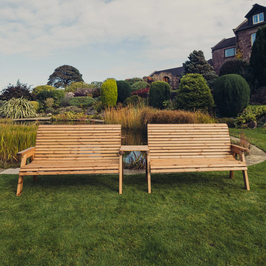 Valley 6 Seat Set 2 X 3 Seat Benches Straight