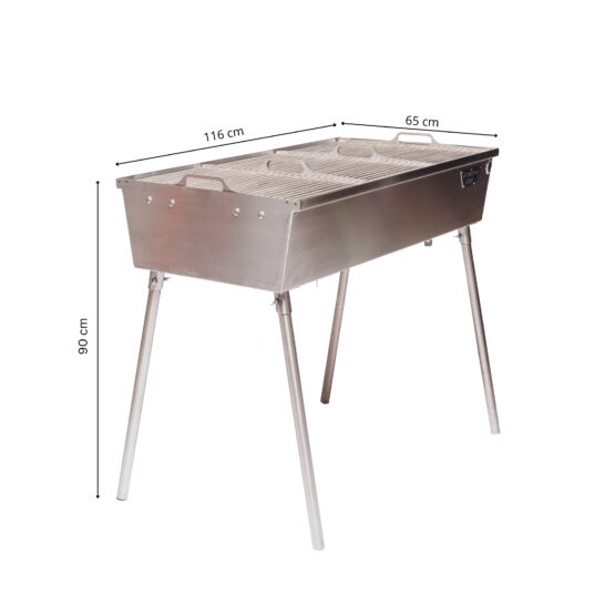 GrillSymbol Charcoal Grill Naked Chef XXL Silver