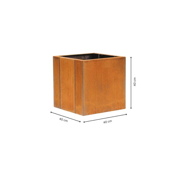 GrillSymbol Corten Steel Planter Clara M, 40x40x40 cm