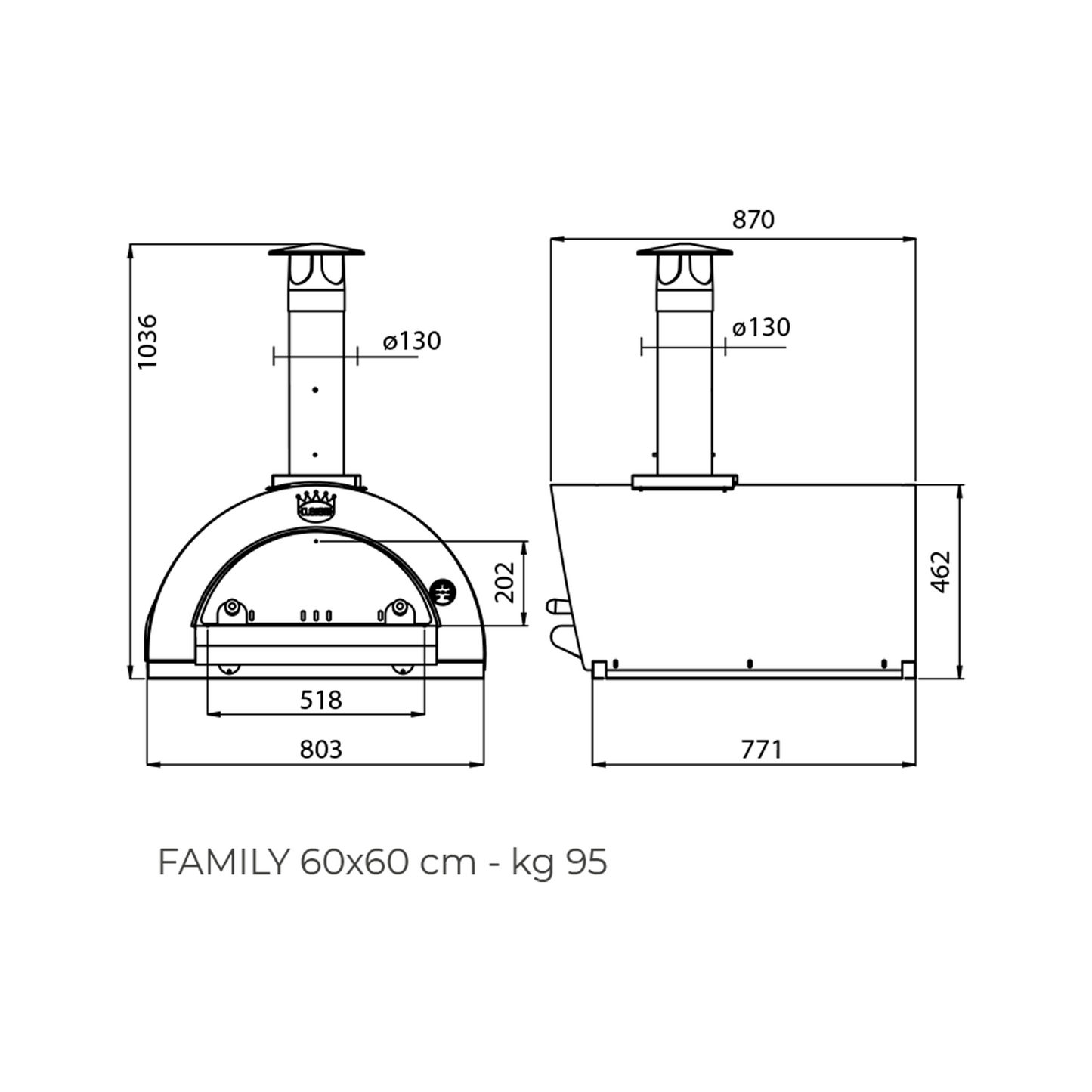 Clementi Original Wood Fired Pizza Oven