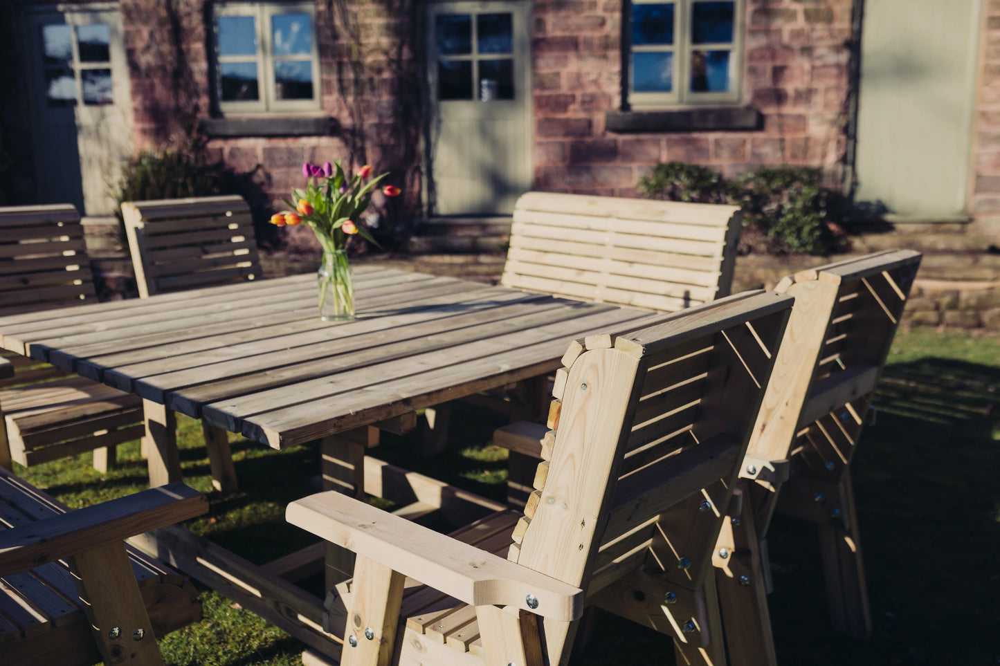 Ergo Table/Bench Set - Sits 8
