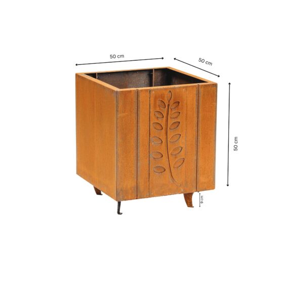 GrillSymbol Corten Steel Planter Fat Ballerina L, 50x50x55 cm