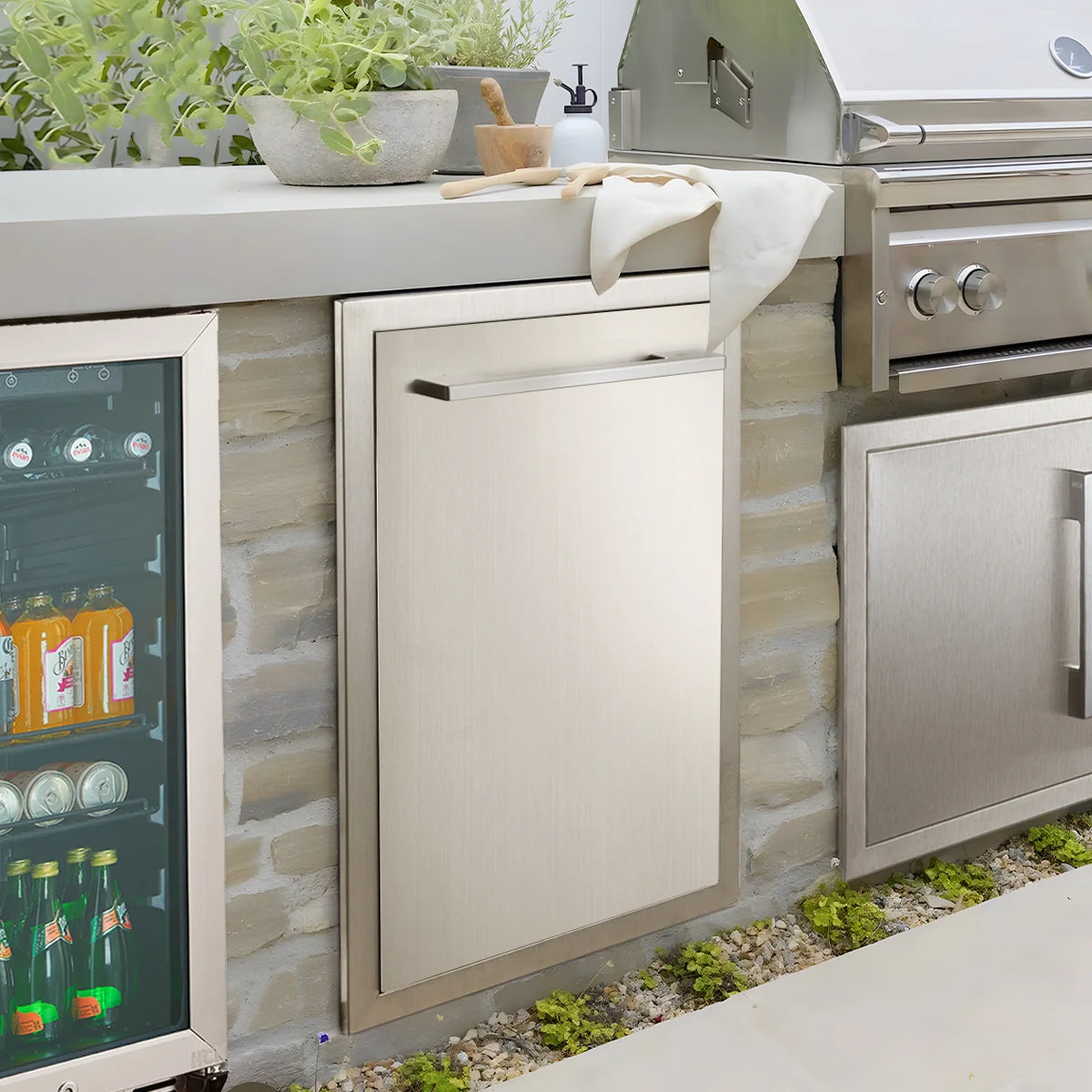 HCK-HW005 Solid Double Bin rollout Trash Drawer