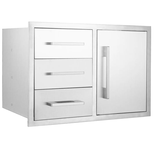 HCK-HW006 Solid Triple access drawer and single access door combo