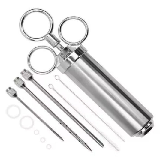 GrillSymbol Meat Injector + 3 Needles (Ring Design)