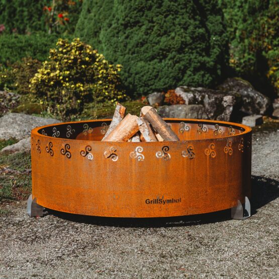 GrillSymbol Corten Steel Fire Pit Legend - 88 cm