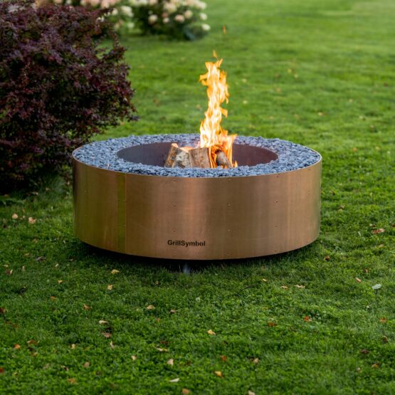 GrillSymbol Fire Pit Luna Copper Black - 119 cm