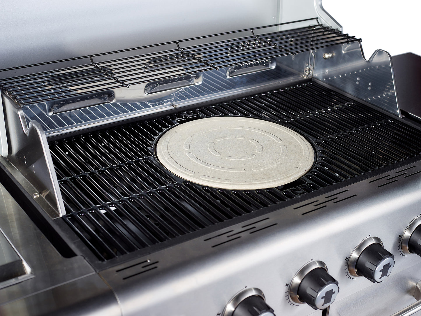 Jupiter 4 Burner Hybrid with Chopping Board – Stainless Steel