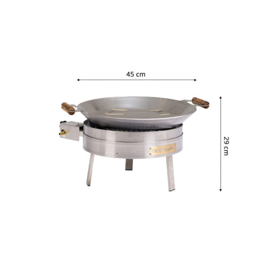 GrillSymbol Wok Burner Set PRO-450 inox