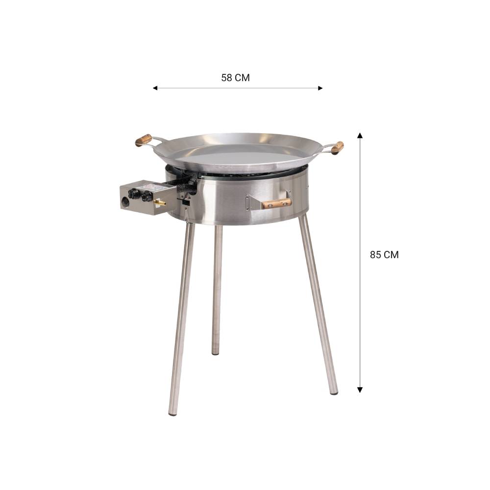 GrillSymbol Paella Cooking Set PRO-580 inox