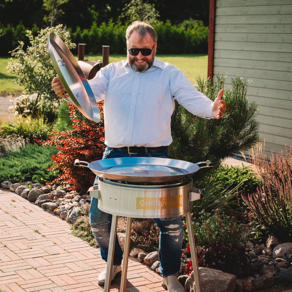 GrillSymbol Paella Cooking Set PRO-580 inox