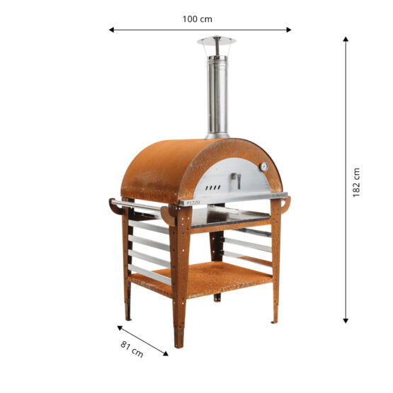 GrillSymbol Wood Fired Pizza Oven with Stand
