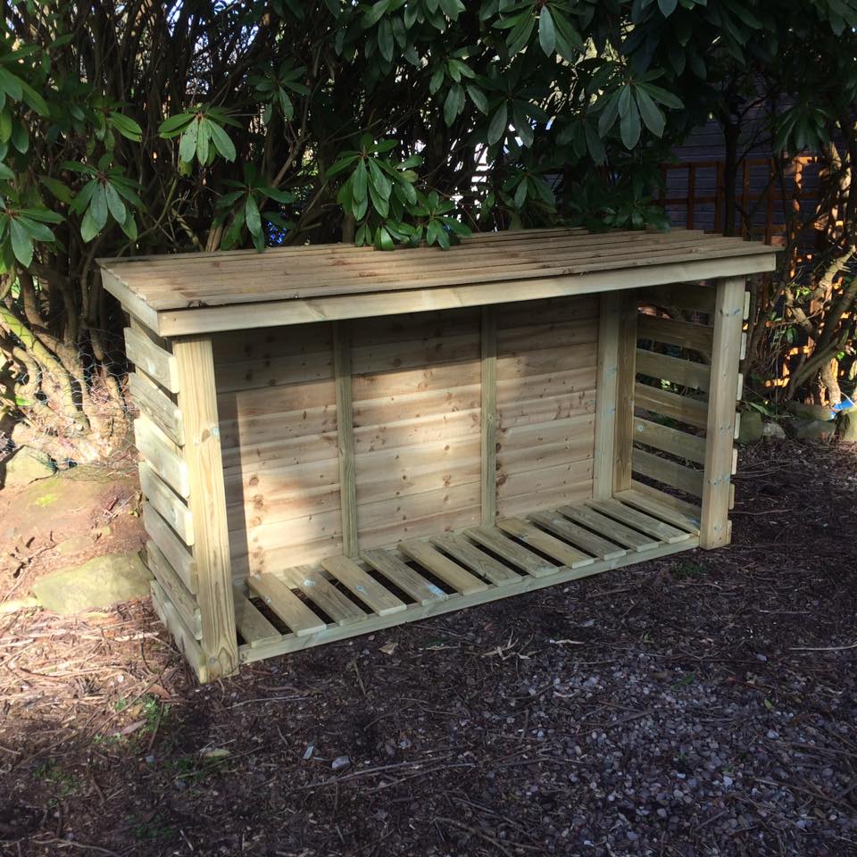 Slatted Log Store 4ft x 5ft