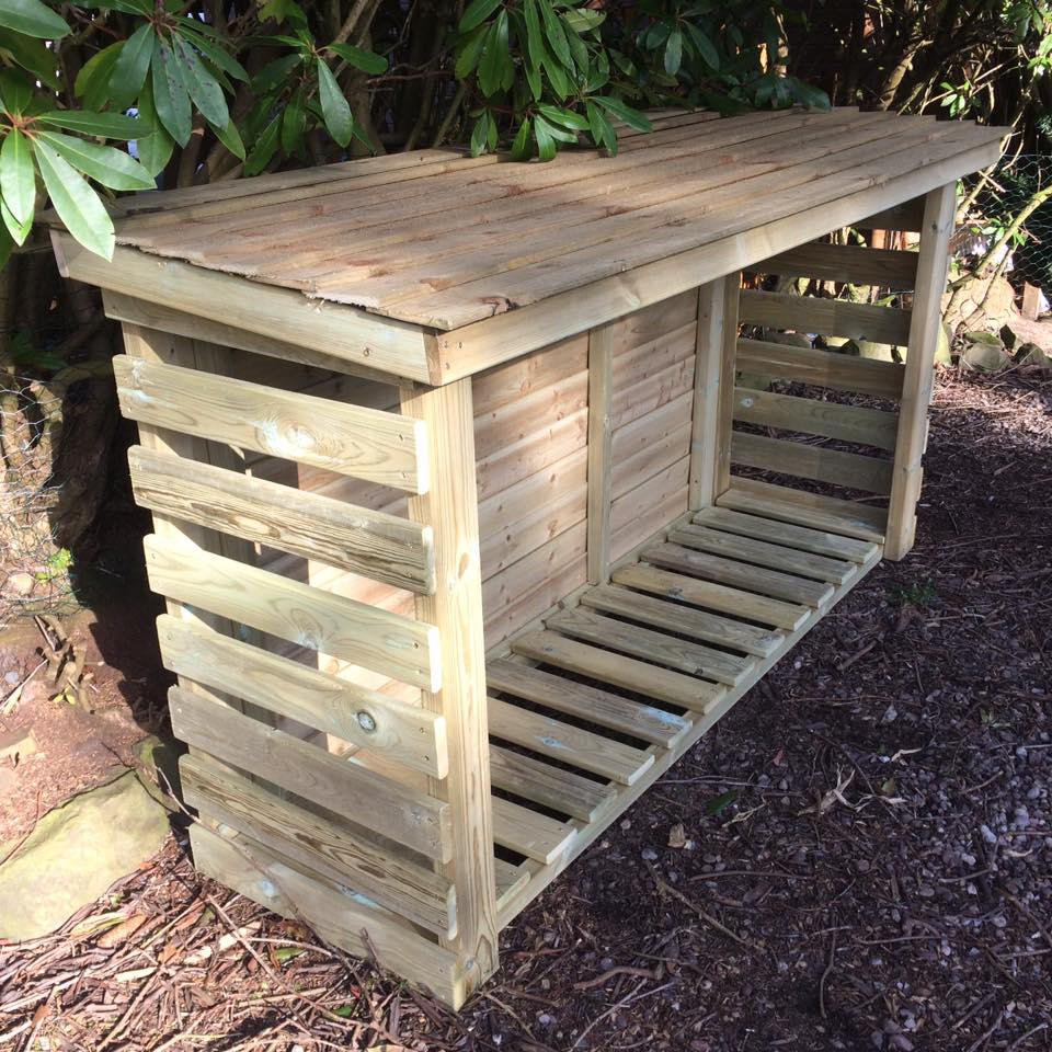 Slatted Log Store 4ft x 6ft