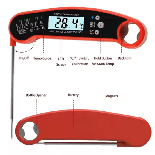 GrillSymbol Magnetic Meat Thermometer With Fast Reading
