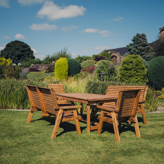 Valley 8 Seat Set 2 X Chairs 2 X 3 Seat Benches