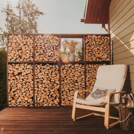 GrillSymbol Corten Steel Firewood Rack WALL-L 237*37*170 cm