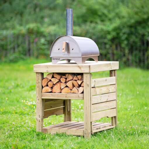 Wooden Pizza Oven Stand