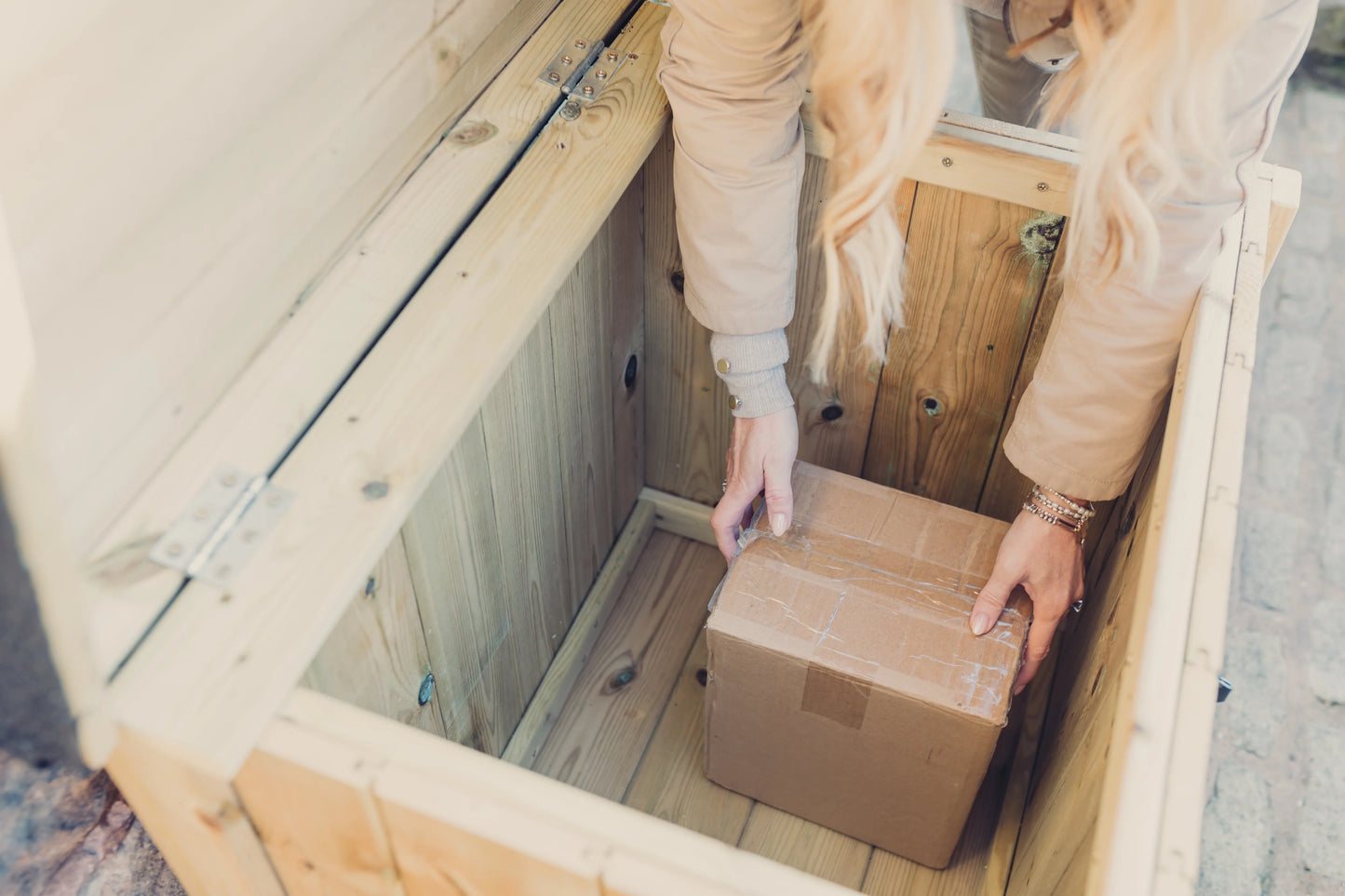 Wooden Outdoor Parcel Box