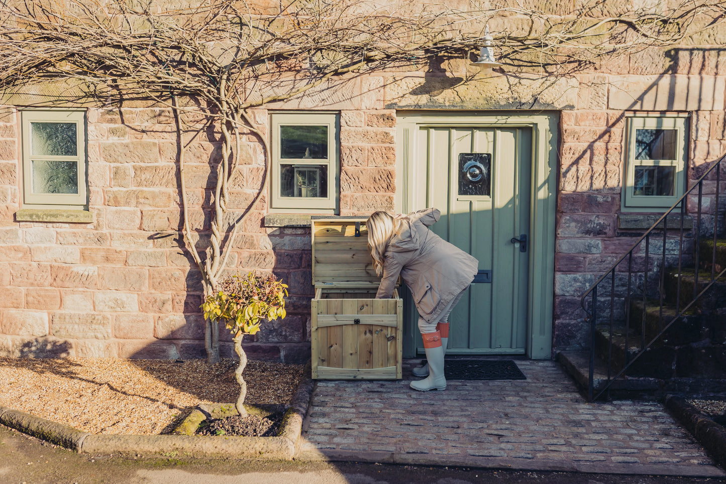 Wooden Outdoor Parcel Box