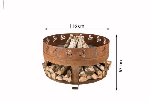 GrillSymbol Corten Steel Fire Pit Antigo - 116 cm