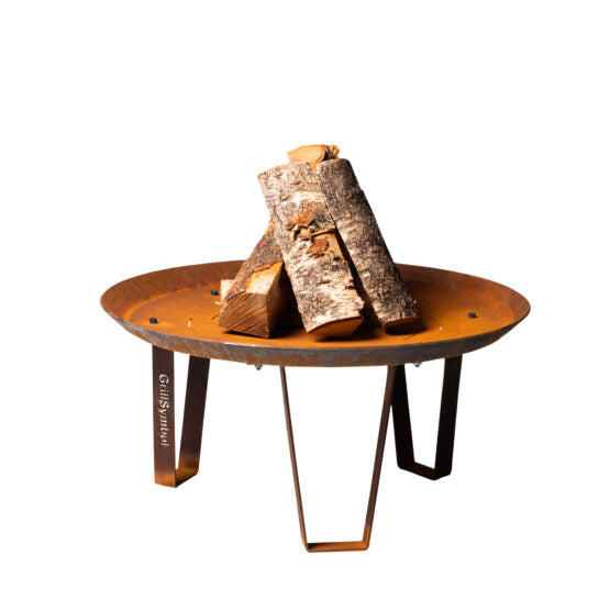 GrillSymbol Corten Steel Fire Pit Elegante - 72 cm