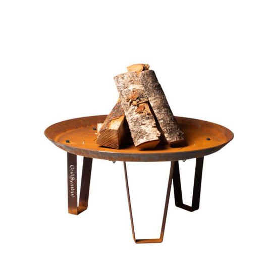 GrillSymbol Corten Steel Fire Pit Elegante - 72 cm