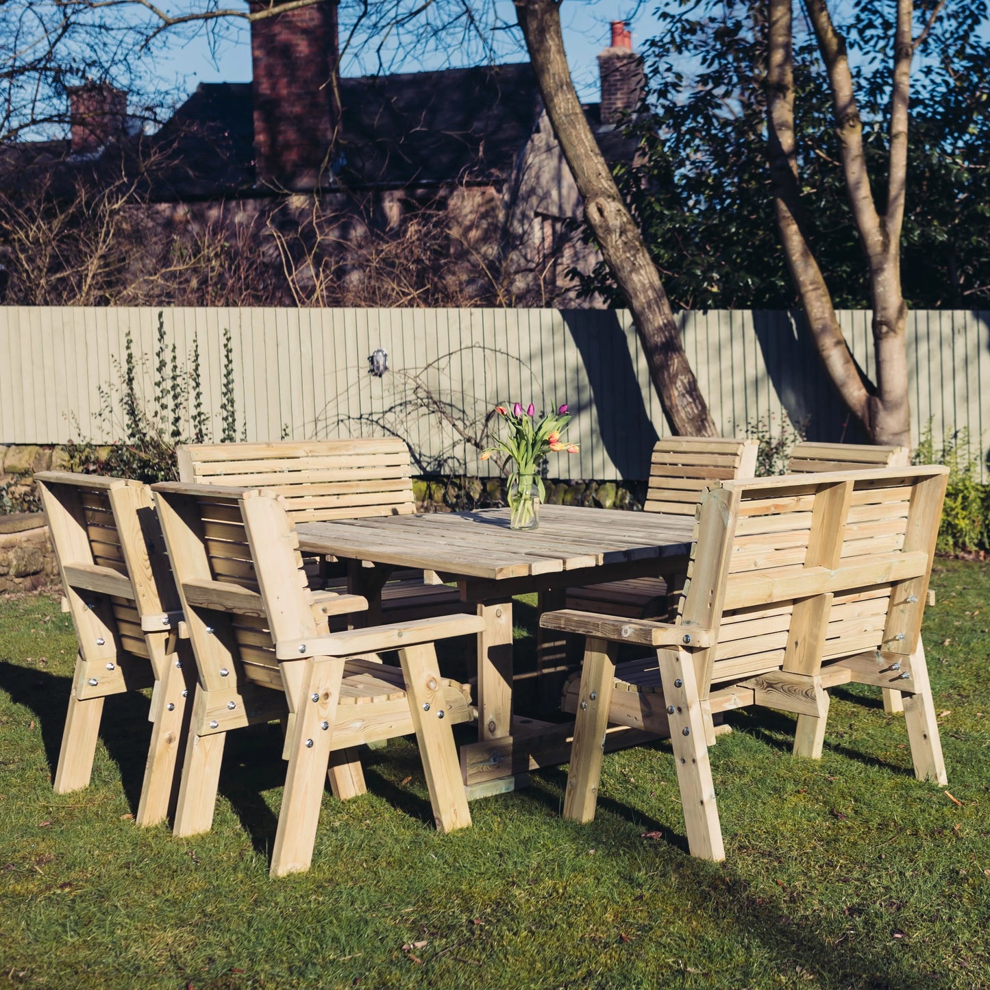 Ergo Table/Bench Set - Sits 8