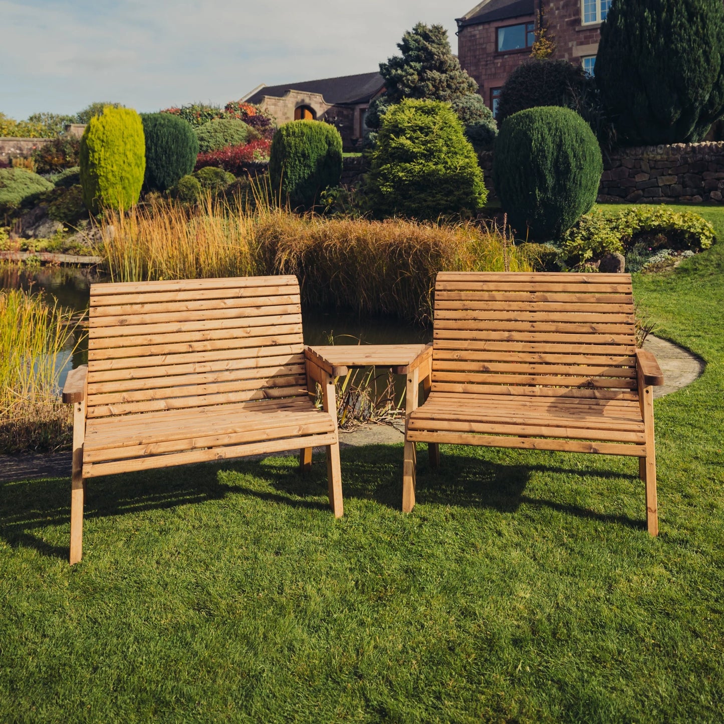 Valley 4 Seat Set 2 X 2 Seat Benches Angled