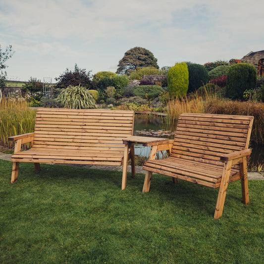 Valley 5 Seat Set 1 X 2 Seat Bench 1 X 3 Seat Bench Angled